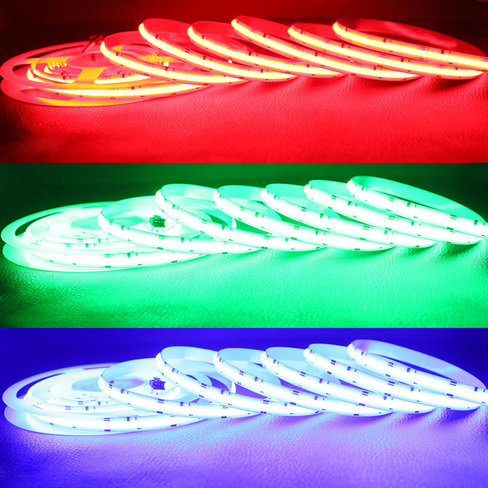 DC24V/12V High Density COB Color Chasing Lights Addressable RGB LED Strip DC24V/12V High Density COB Color Chasing Lights Addressable RGB LED Strip